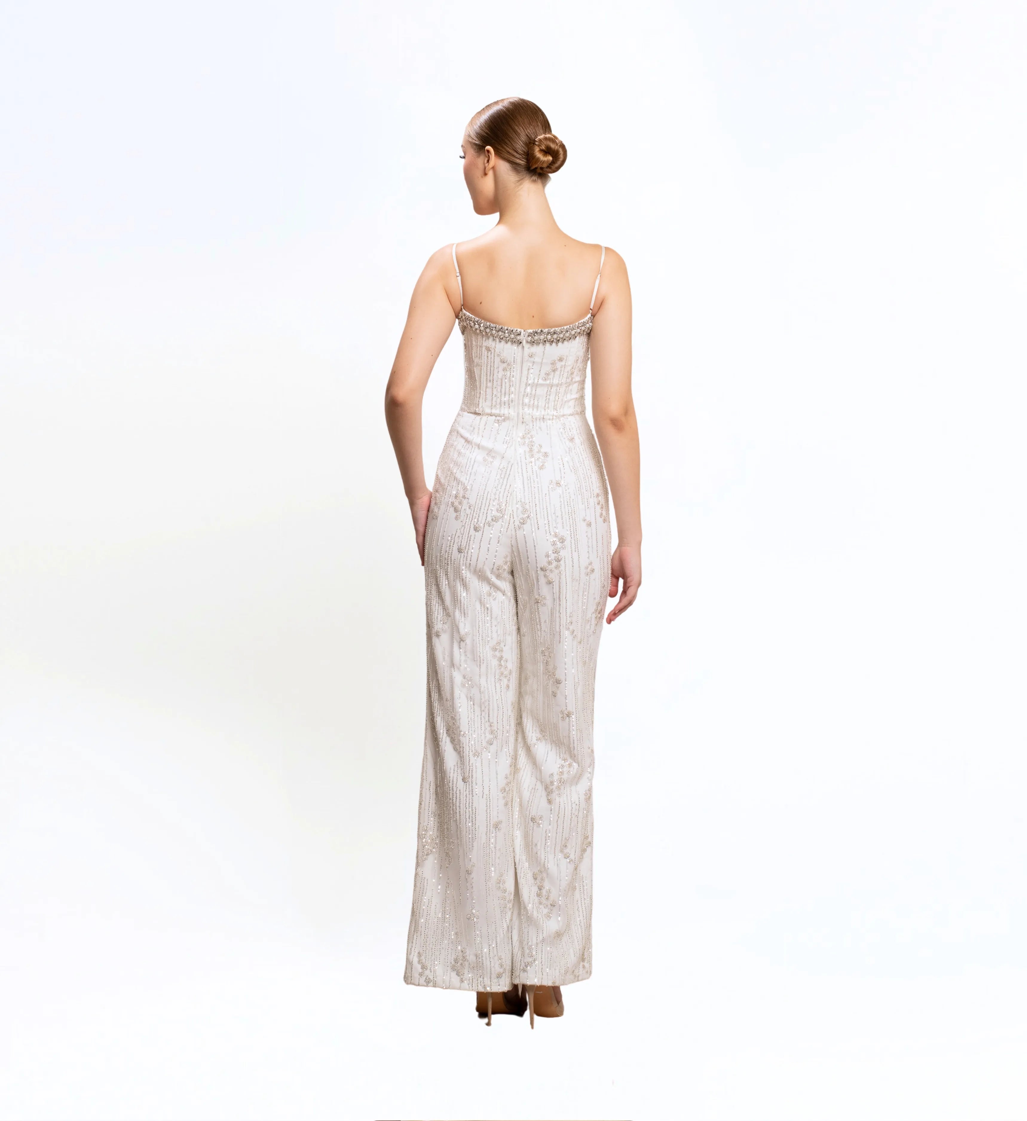 BEAD EMBROIDERED JUMPSUIT